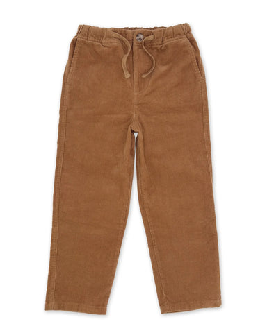 Made from soft 8-wale saddle colored corduroy with a relaxed fit and featuring an elastic waist with drawcord, side and back pockets, the Jayden is effortlessly cool and comfy.