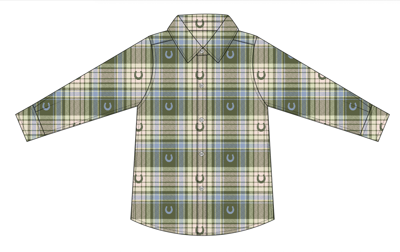 William Shirt - Horseshoe Plaid - Blue