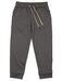 Gray sweatpants with drawstring on a white background