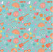 A repeating retro Swifty pattern on a light aqua background, featuring orange guitars, pink microphones, yellow stars, pink hearts, orange disco balls, and the word 'SWIFTIE' in multiple stylized fonts.