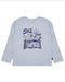 Long sleeve tee with a Ski Ya Later graphic on the front