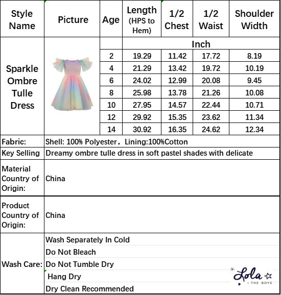 Tulle Dress - Sparkle Ombre