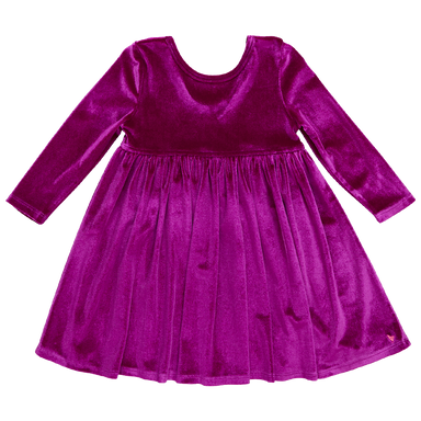 berry colored long sleeve velour dress