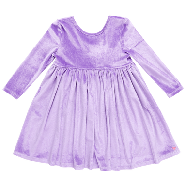 long sleeve lavender velour dress