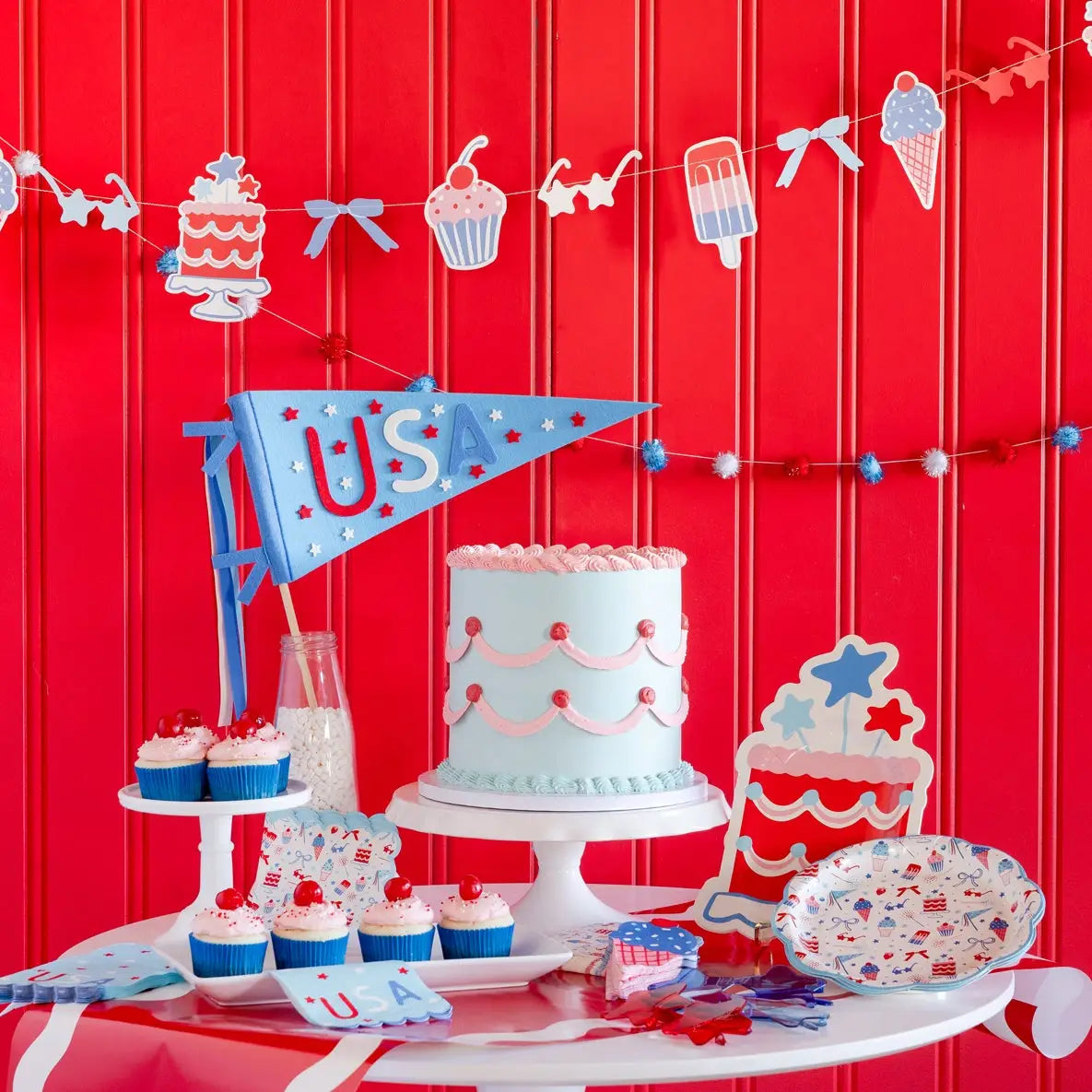 Summertime Felt Pennant Banner