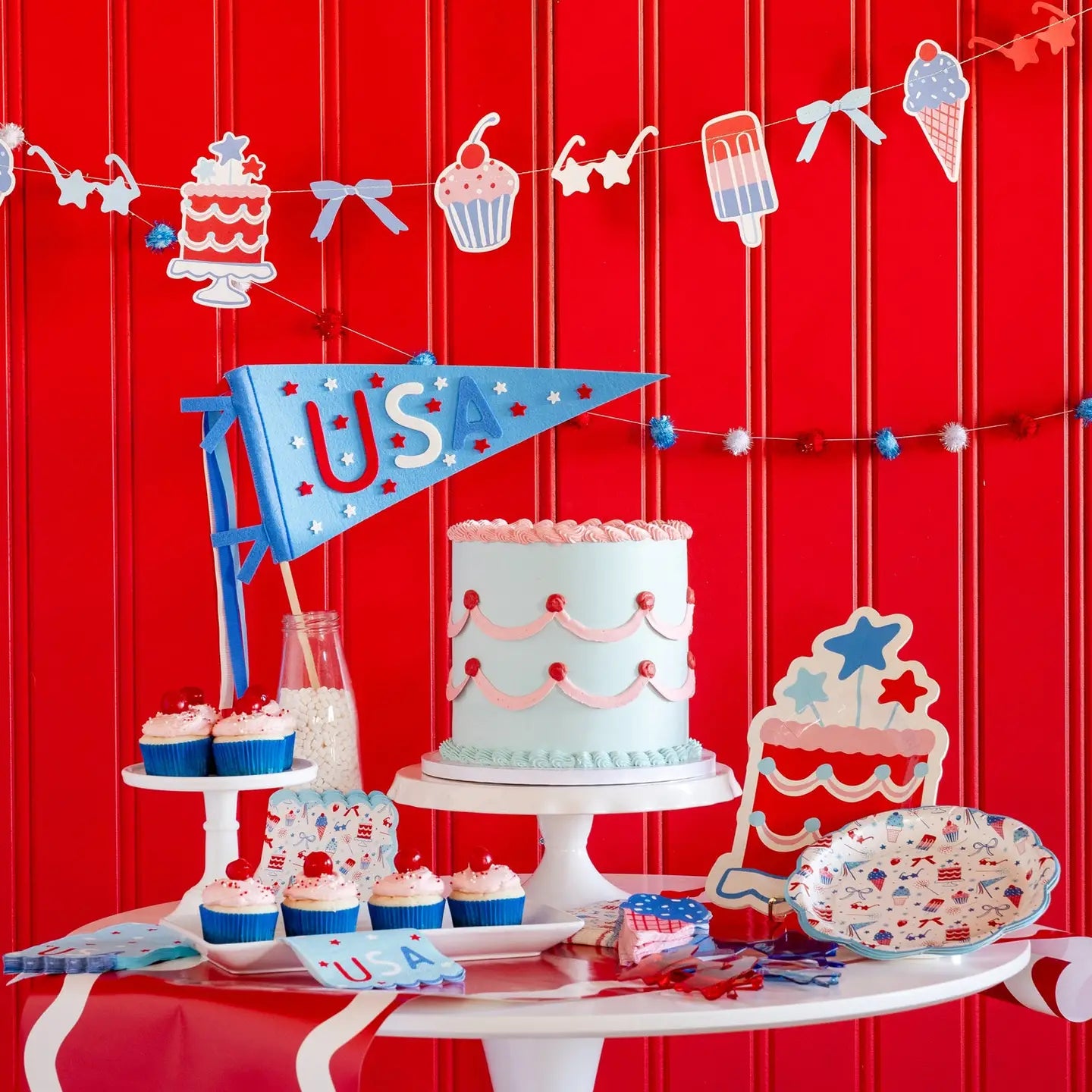 Summertime Felt Pennant Banner