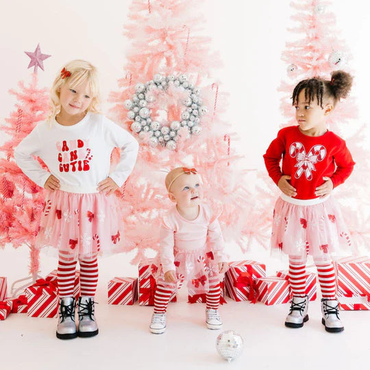 Tutu Bodysuit - Candy Cane Cutie