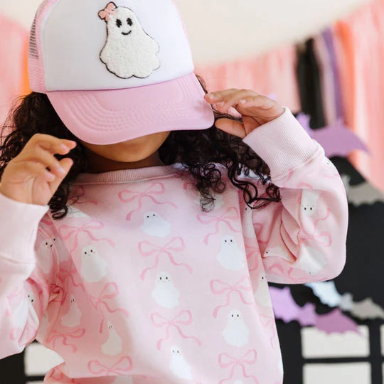 Trucker Hat - Coquette Ghost Patch Halloween