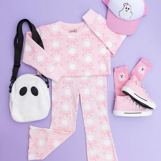 Flare Legging - Coquette Ghost Halloween