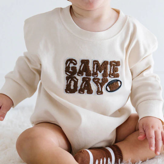 LS Romper - Game Day Patch