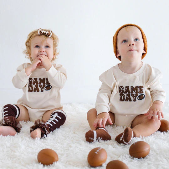 LS Romper - Game Day Patch