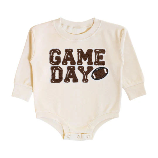 LS Romper - Game Day Patch