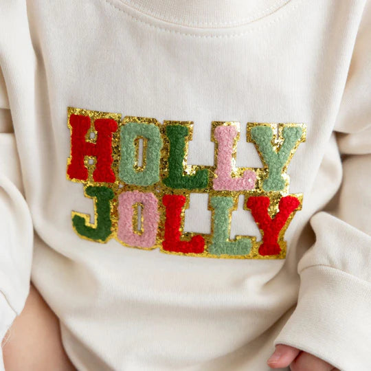 LS Romper - Holly Jolly Patch