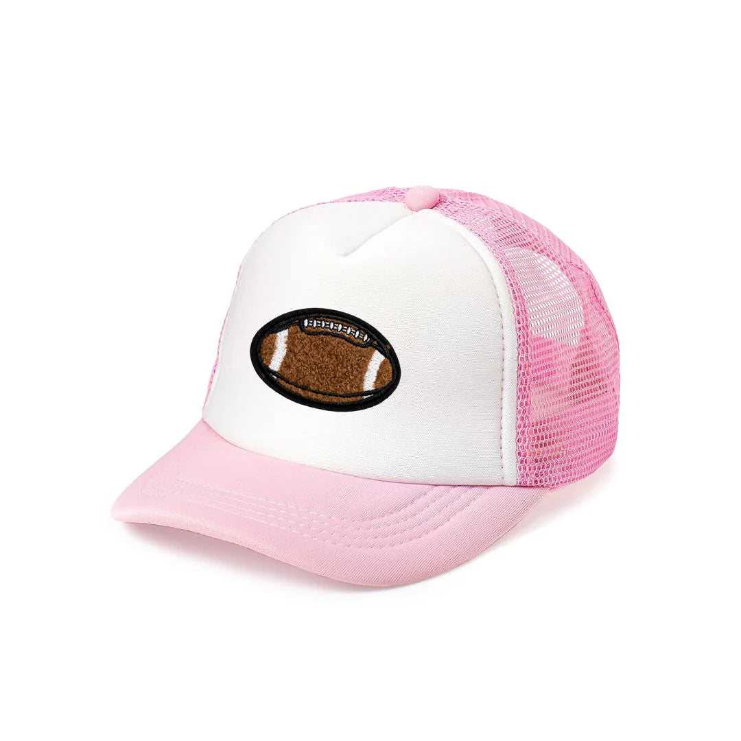 Trucker Hat - Pink Football Patch