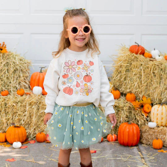 Sweatshirt - Pumpkin Daisy Doodle