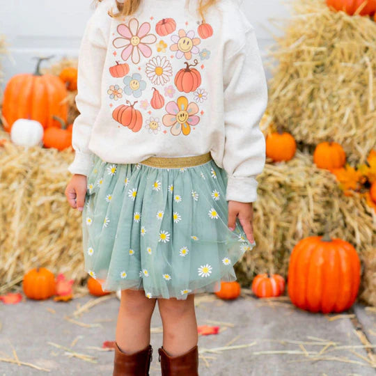 Sweatshirt - Pumpkin Daisy Doodle