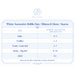 A size chart graphic for Bits & Bows winter accessories, including bobble hats, mittens, gloves, and scarves. The chart lists sizes from Baby to Adult with corresponding approximate age ranges, set against a clean white background with light blue borders and text.