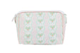 Small pouch with tennis pattern on a white background