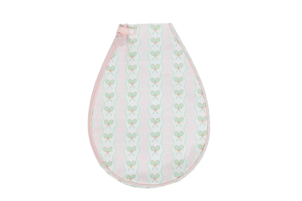 Racket bag with tennis pattern