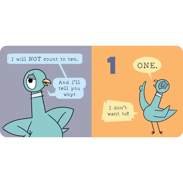 Cartoon illustration of a worm and a bird with text bubbles on a blue and orange background.