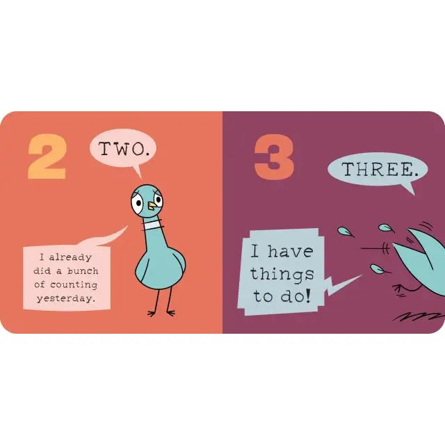 Illustration of two cartoon characters counting on a divided background.
