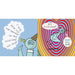 Cartoon birds with birthday-themed text on a colorful background