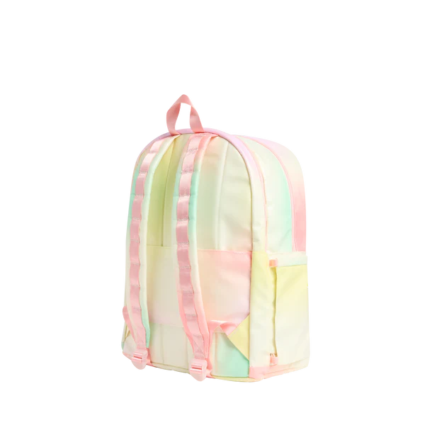 Backview of a Tie Dye Kane Double Pocket Backpack
