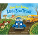 Book cover of 'Time for School, Little Blue Truck' with a blue truck and yellow school bus on a farm background.