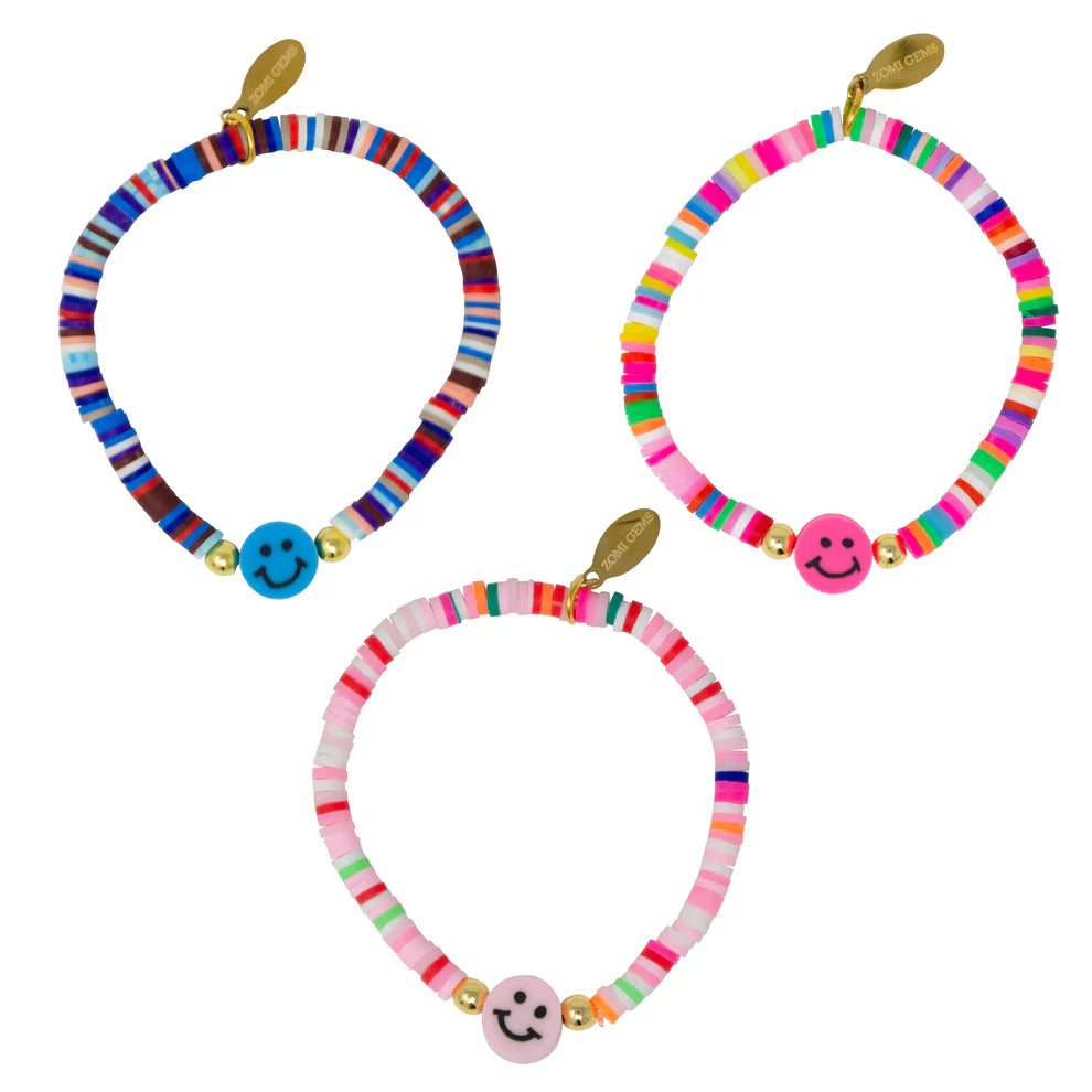 Bracelets - Happy Face Rainbow