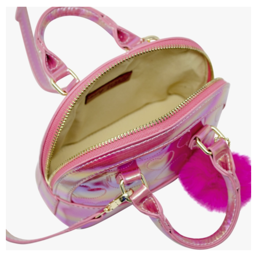 Purse - Hot Pink Dotted Heart