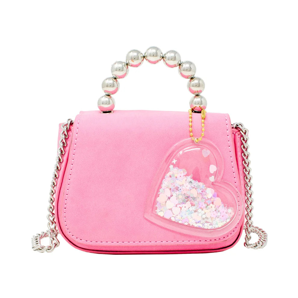 Purse - Pink Pearl Handle Heart