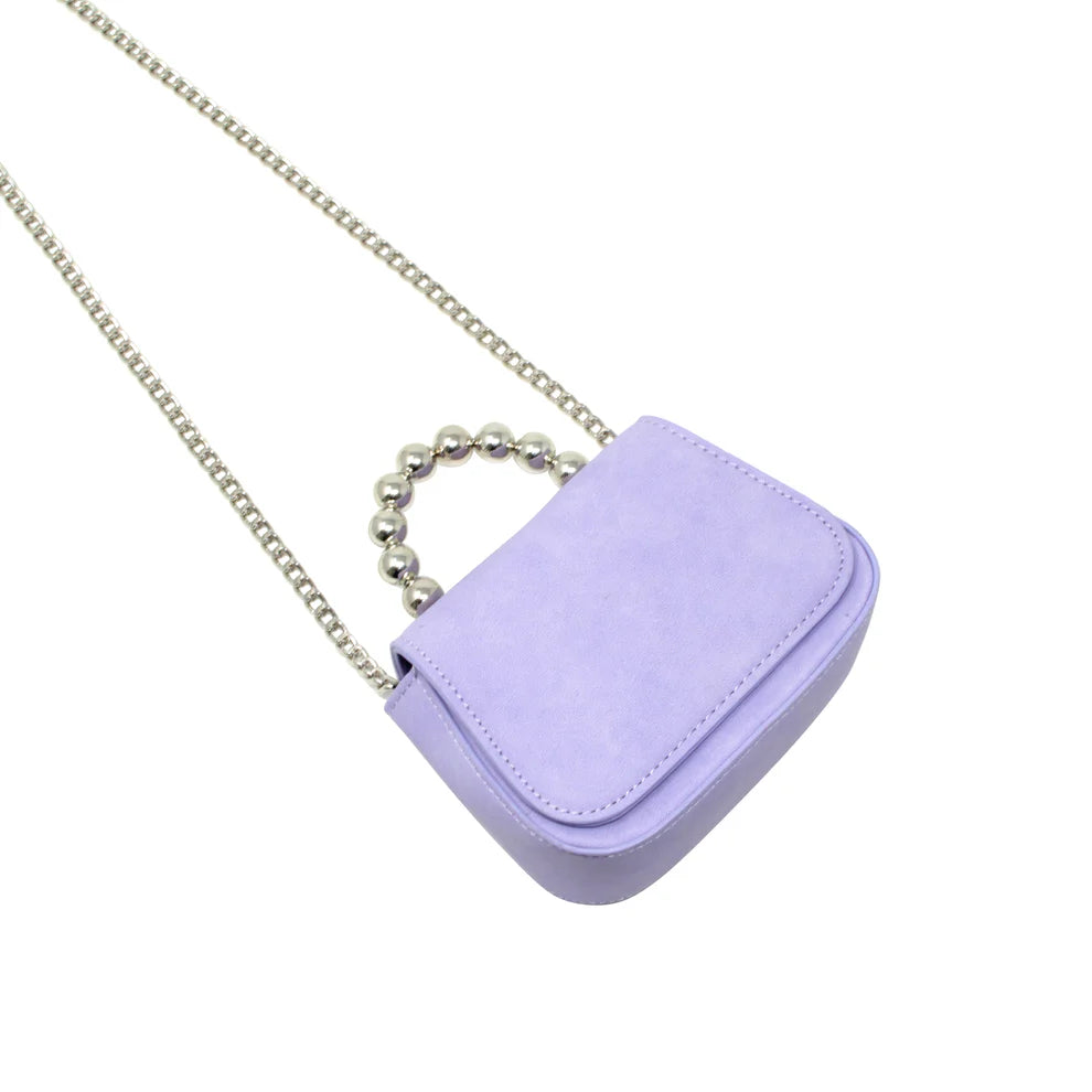 Purse - Purple Pearl Handle Heart