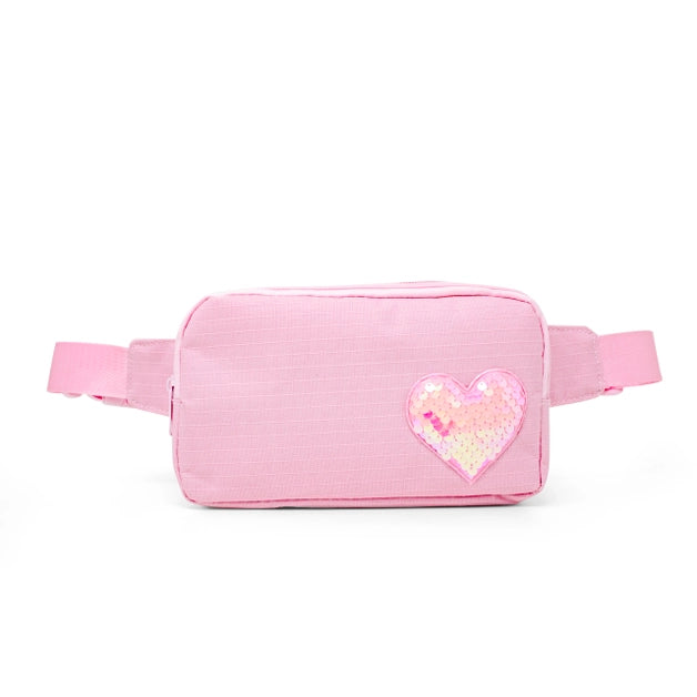 Belt Bag - Pink Sequin Heart