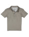 Football patterned polo shirt on a white background
