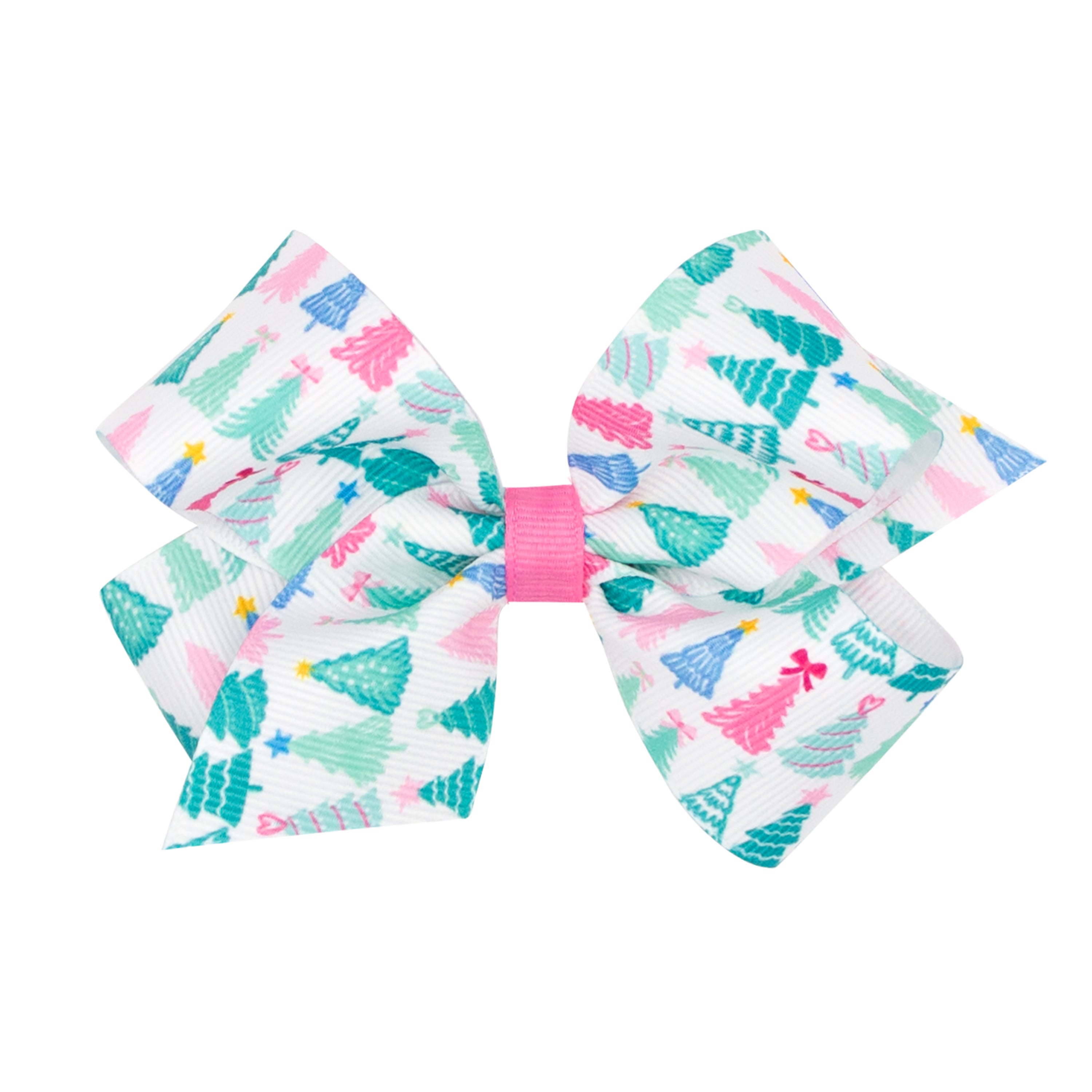 Grosgrain Bow - Pink Christmas