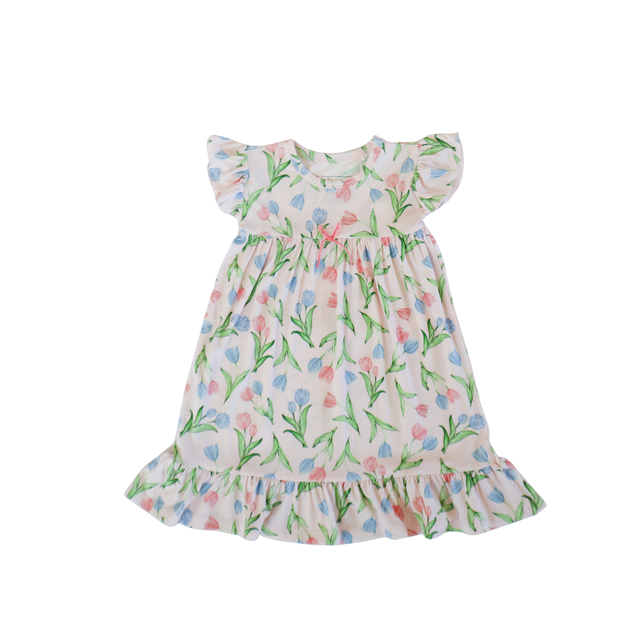 Ruffled Gown - Tulips