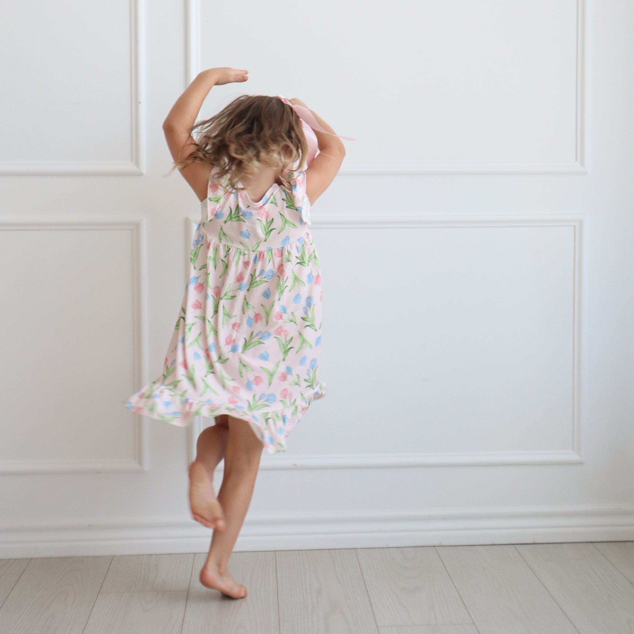 Ruffled Gown - Tulips