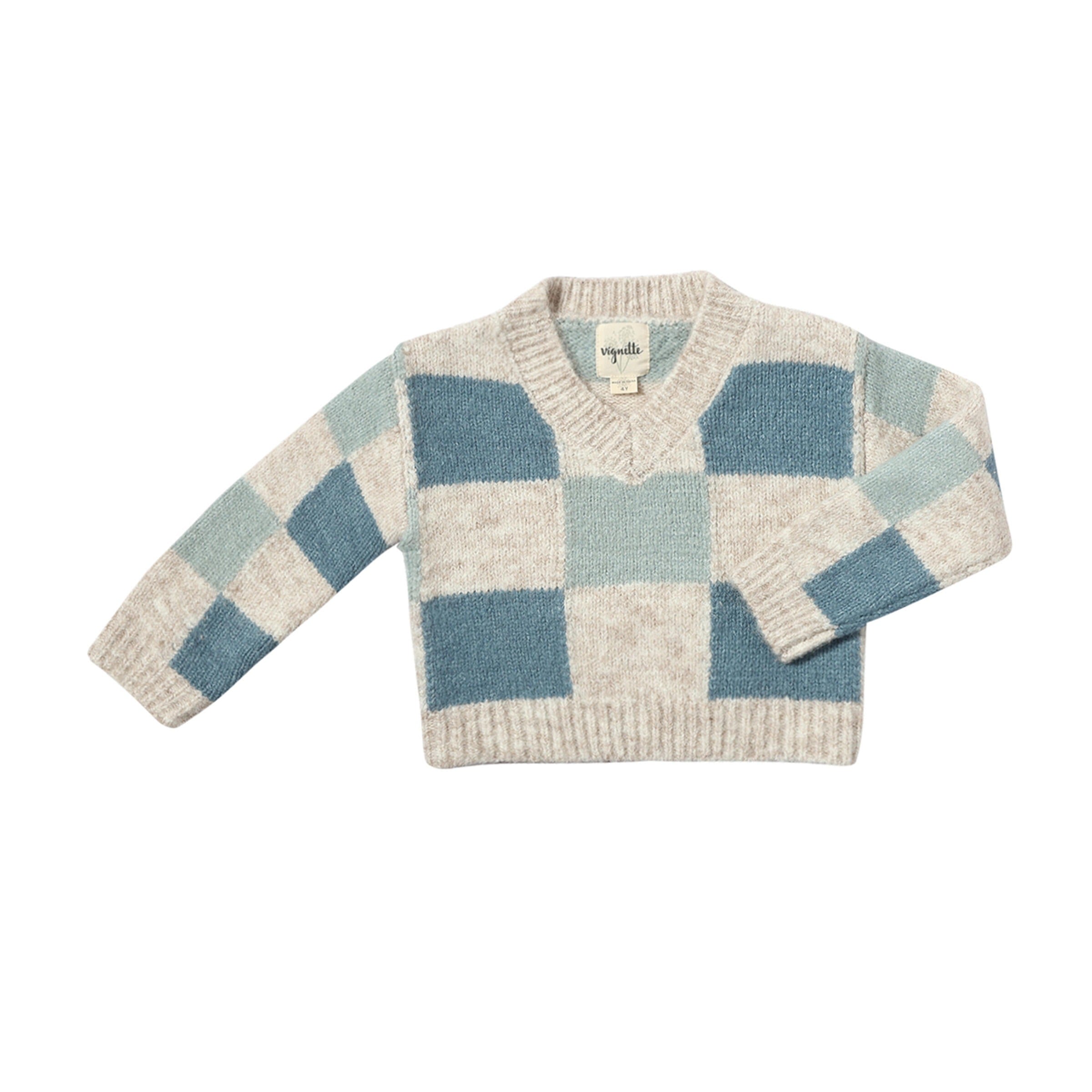 Jackie Sweater - Blue Checker