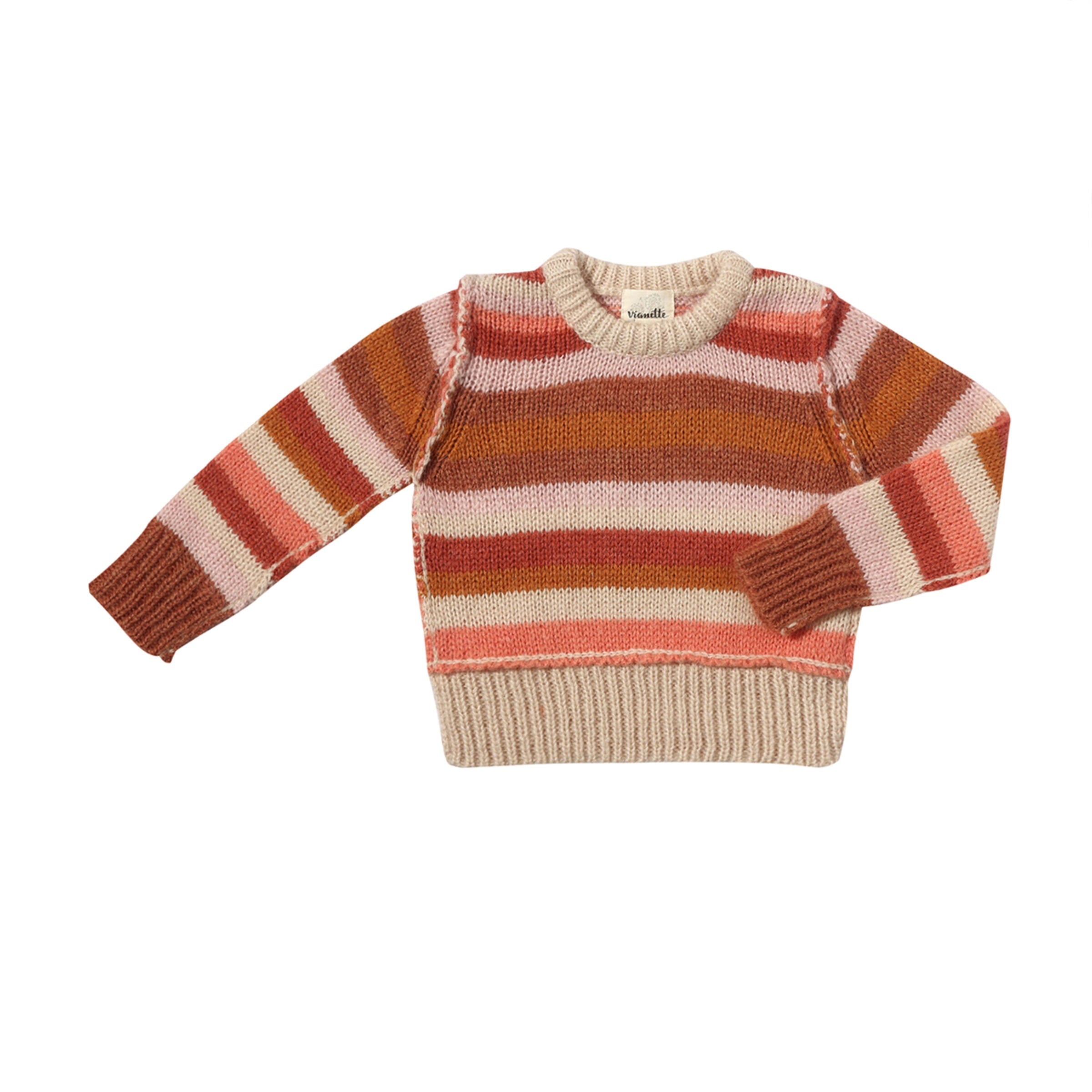 Donna Sweater - Coral Stripe