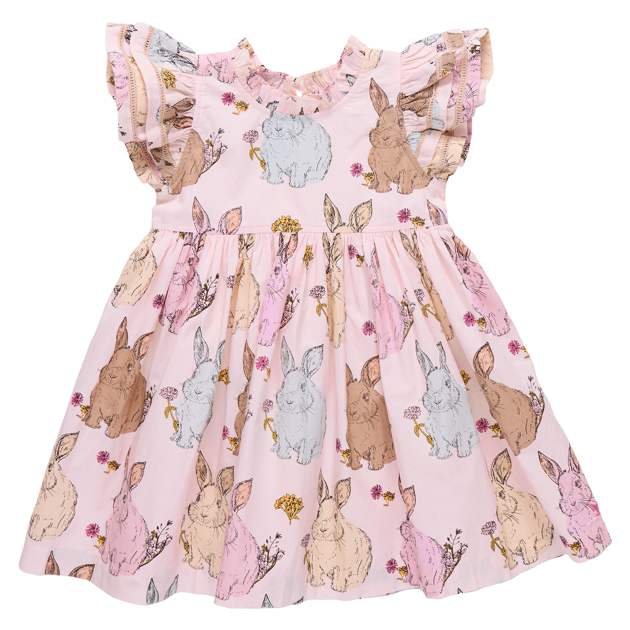 Jennifer Ruffle Dress - Vintage Bunnies