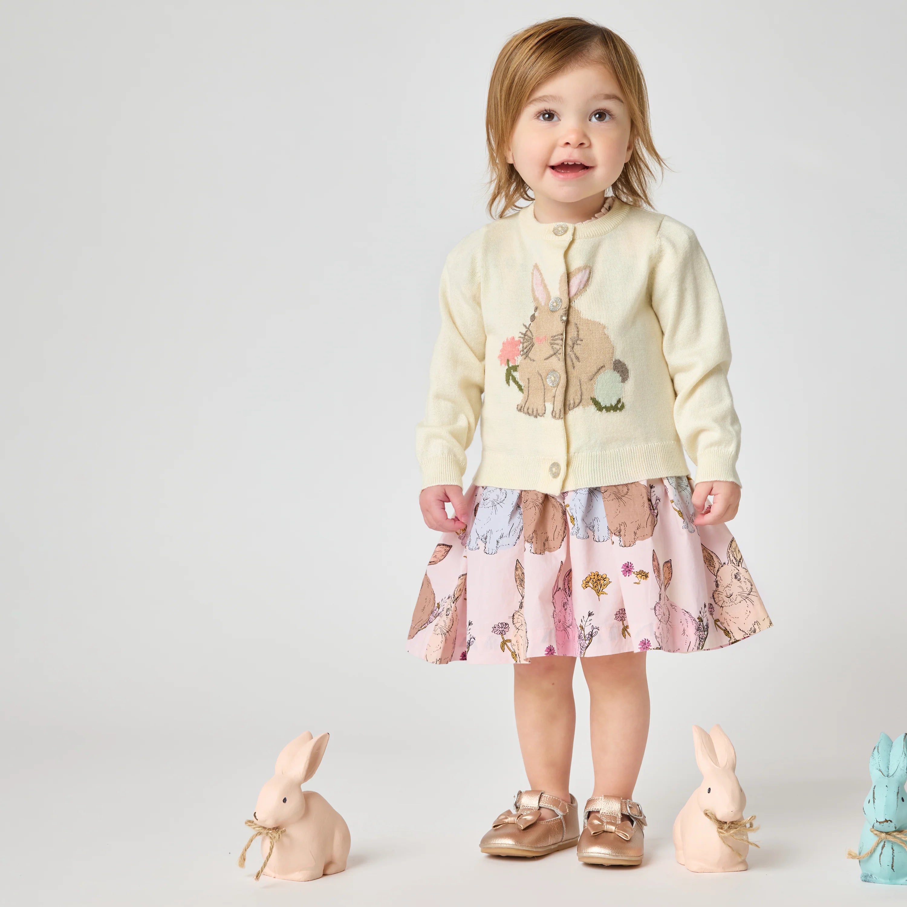 Stevie Baby Dress - Vintage Bunnies
