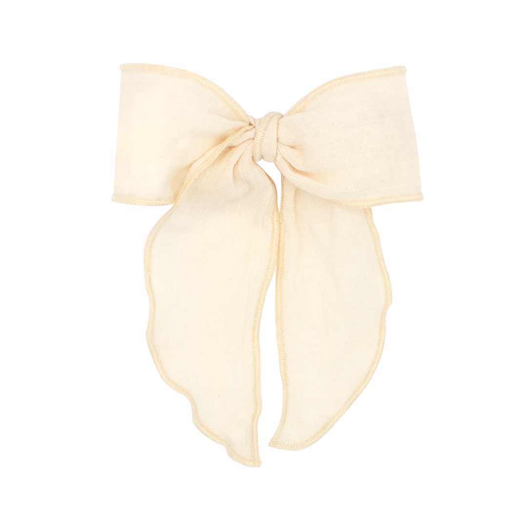 Cotton Gauze Bow - Antique White