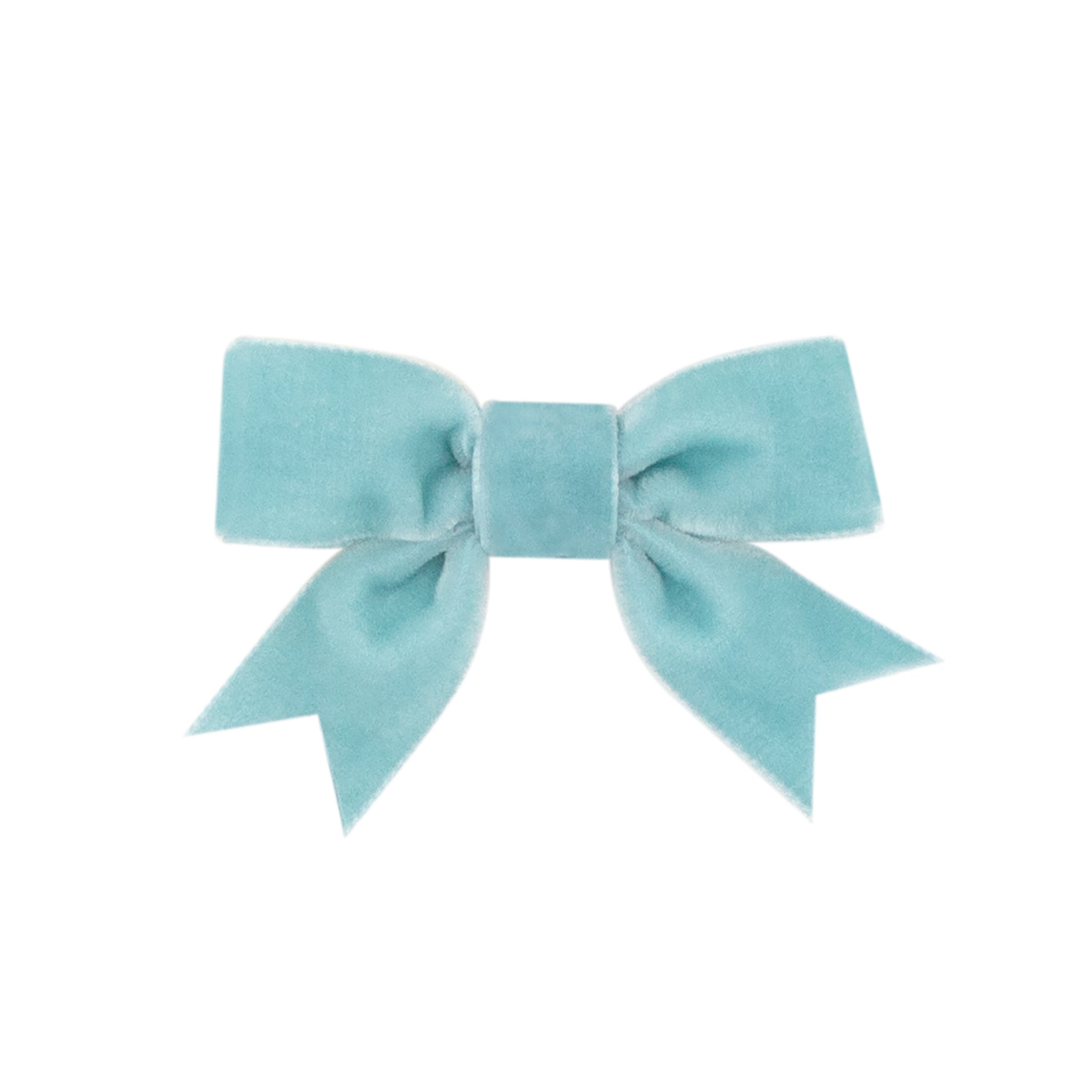 Bow - Dusty Blue Mini Velvet Bowtie