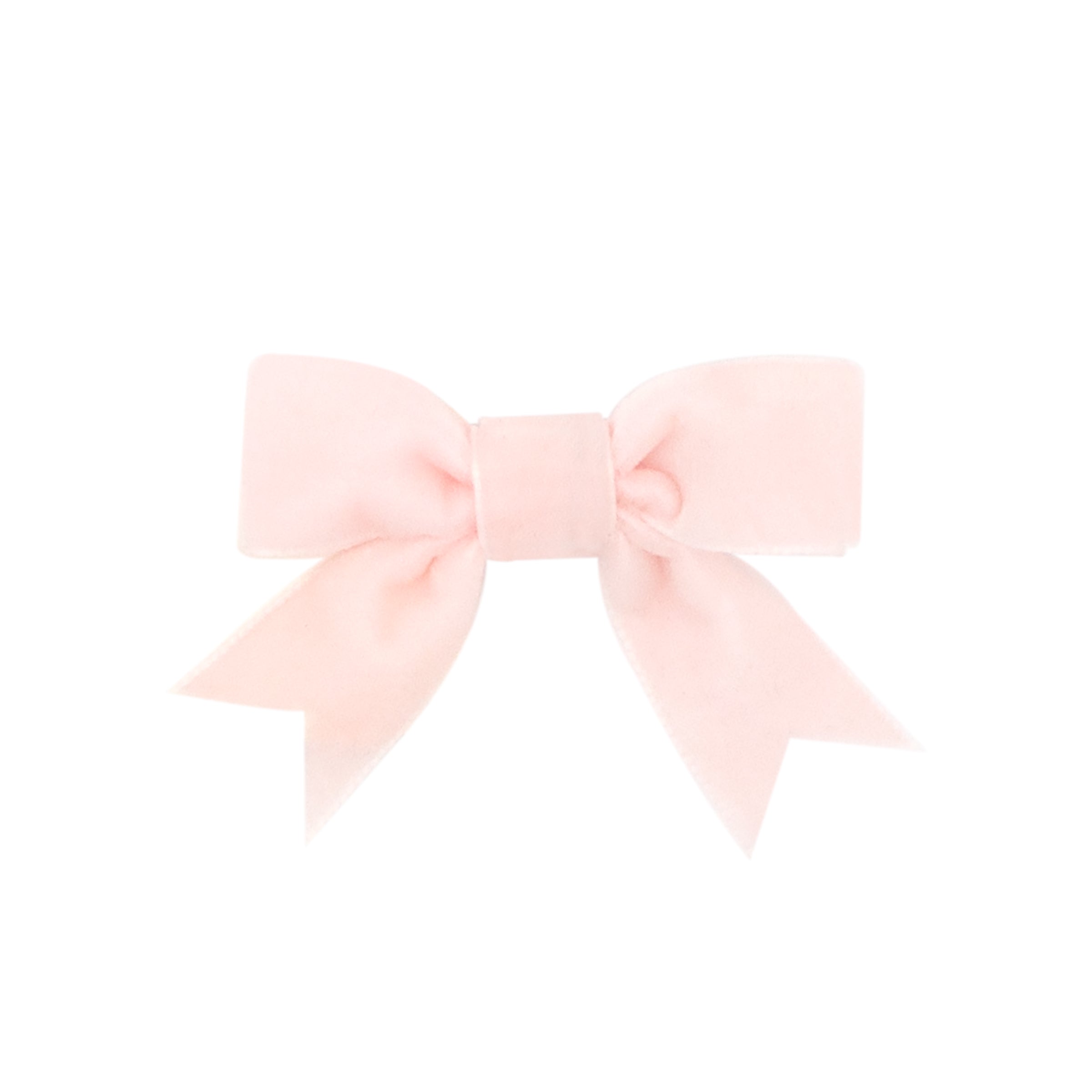 Bow - Light Pink Mini Velvet Bowtie