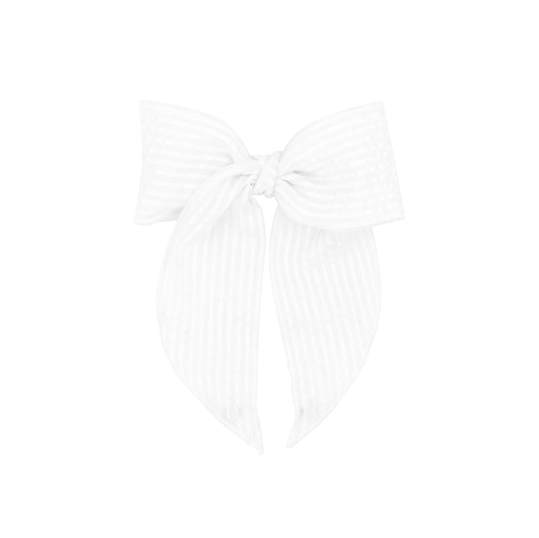 Seersucker Bow - White