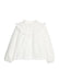 White eyelet blouse on a white background