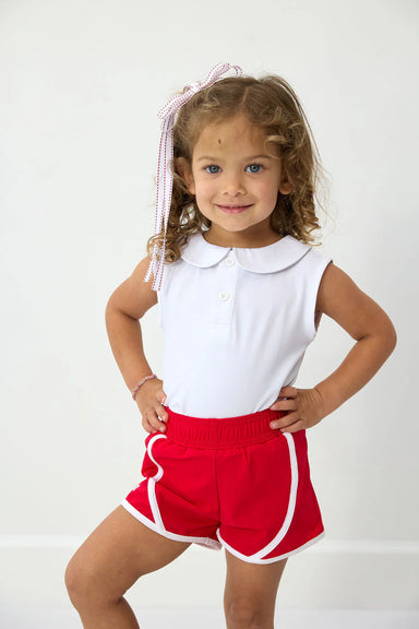 Girl with white tank top