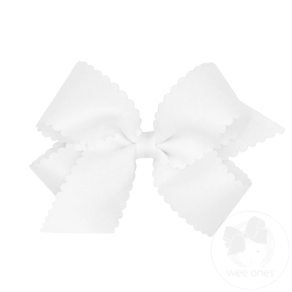 White hair bows on a white background