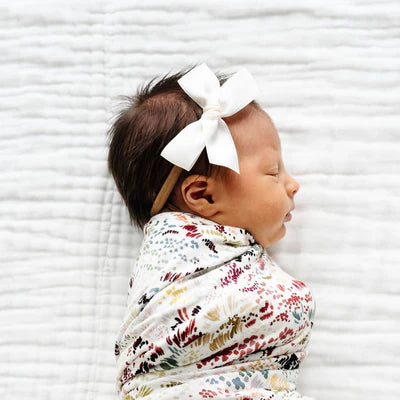 Satin Headband - White