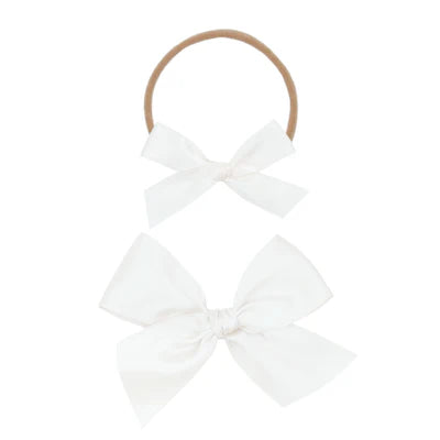 Satin Headband - White